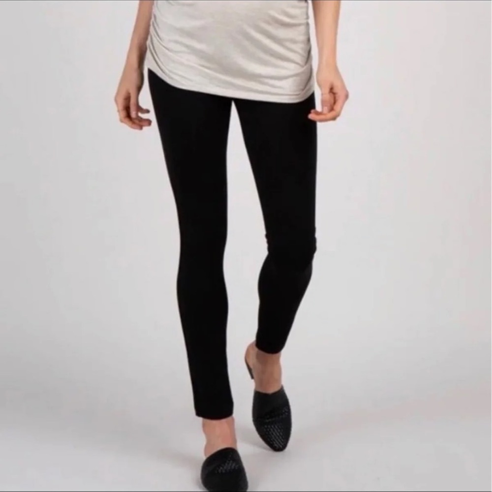 NWT PINKBLUSH Maternity Black Skinny Full Panel Pants